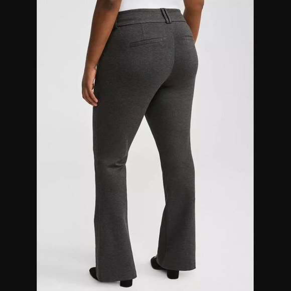 Torrid Trouser Boot Studio Luxe Ponte Mid-Rise Pant - Picture 2 of 9